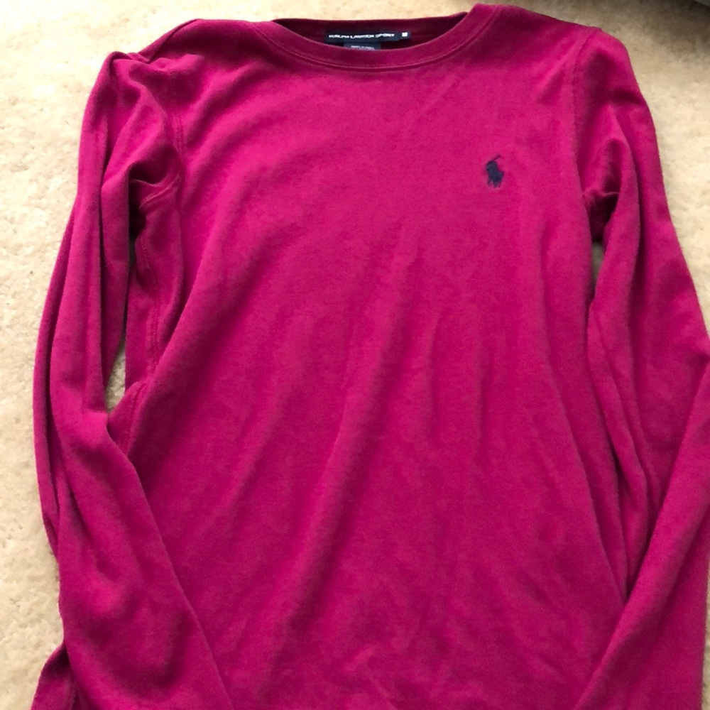 Fuchsia fitted Ralph Lauren Sport shirt